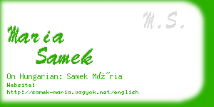 maria samek business card